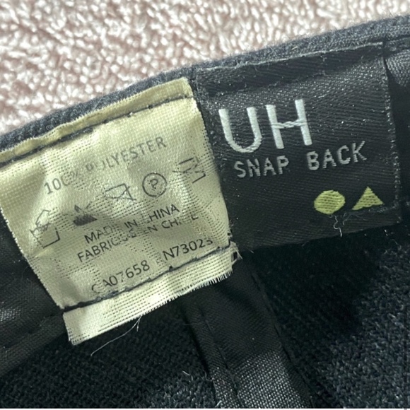 5/$25 Vintage Uh Snap Back Black Teal New York Snap Back Hat - Picture 10 of 11